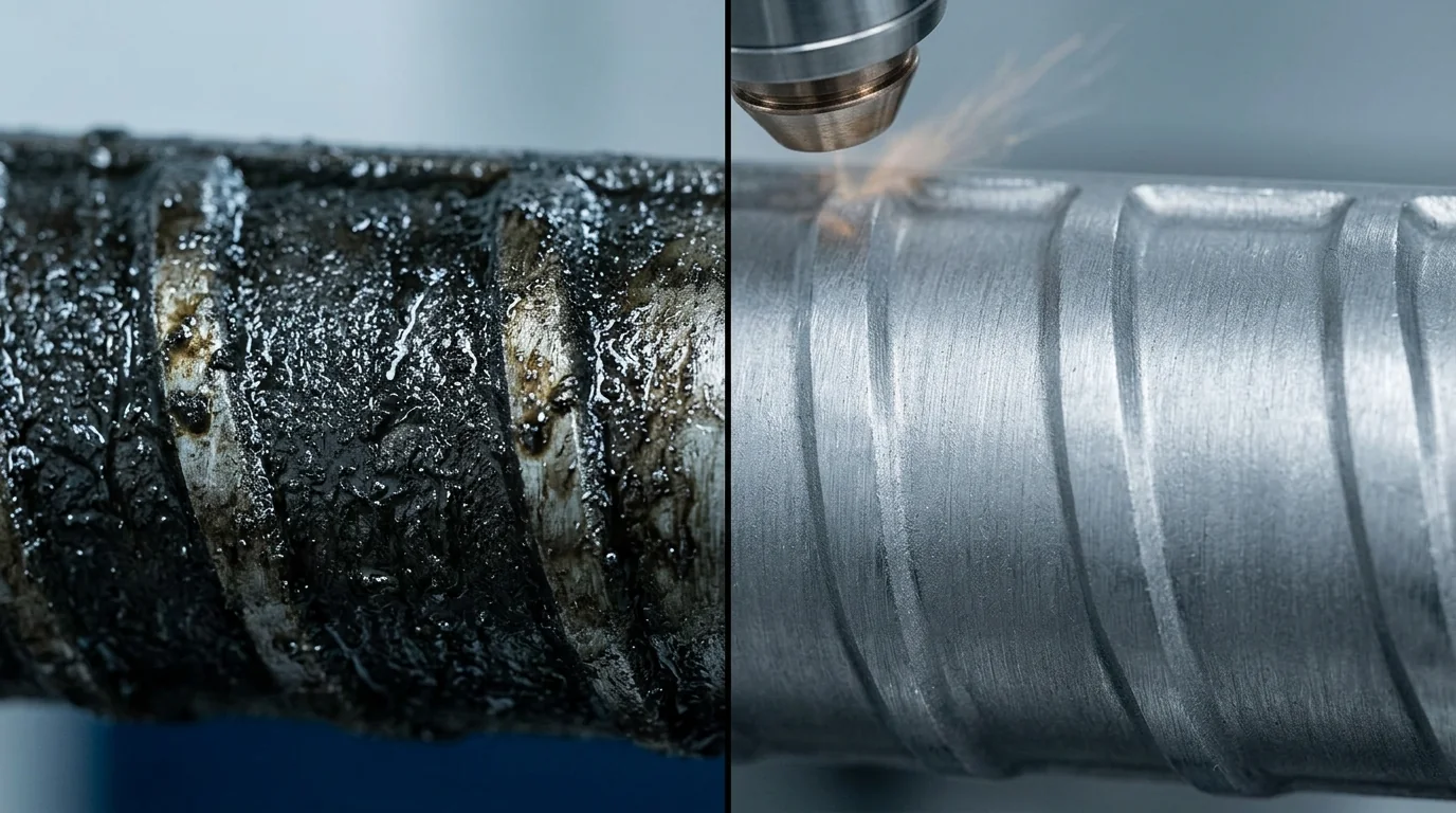 Oil and grease contamination on industrial tooling